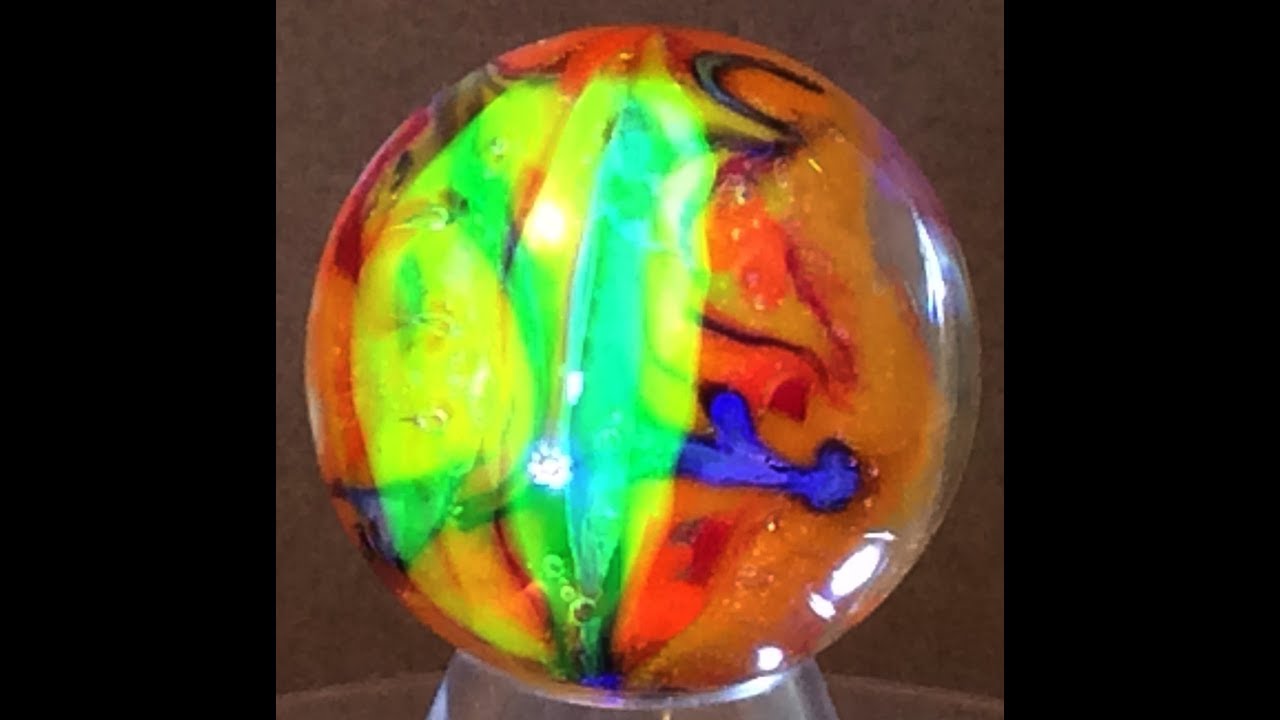 UV Monster MIB, Hand blown, Boro Glass Marble by Rae Grout
