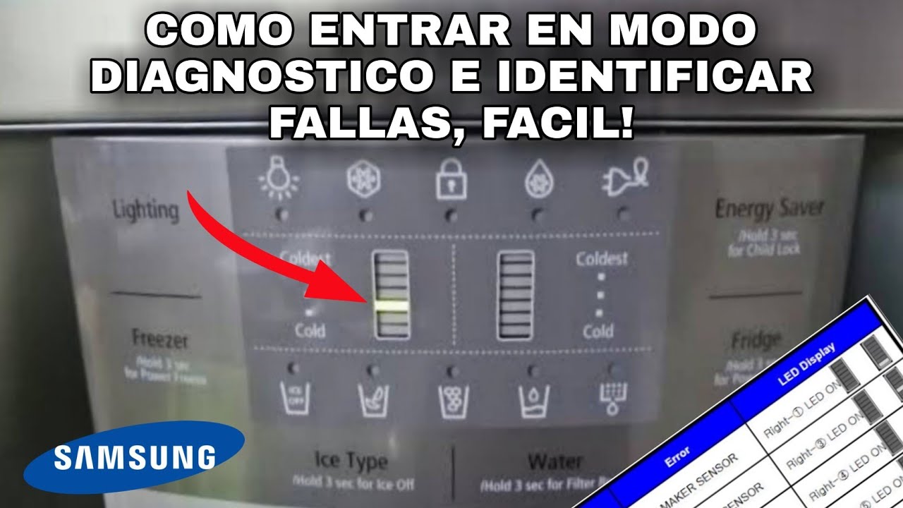 MODO DIAGNOSTICO / REFRIGERADOR SAMSUNG RS26DDAPN, RS26DDARS