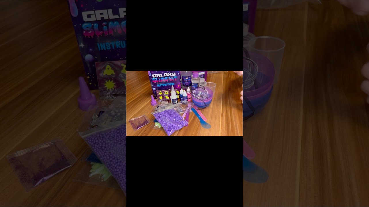 Galaxy slime kit (Short unboxing) #galaxyslime #unboxing #asmr