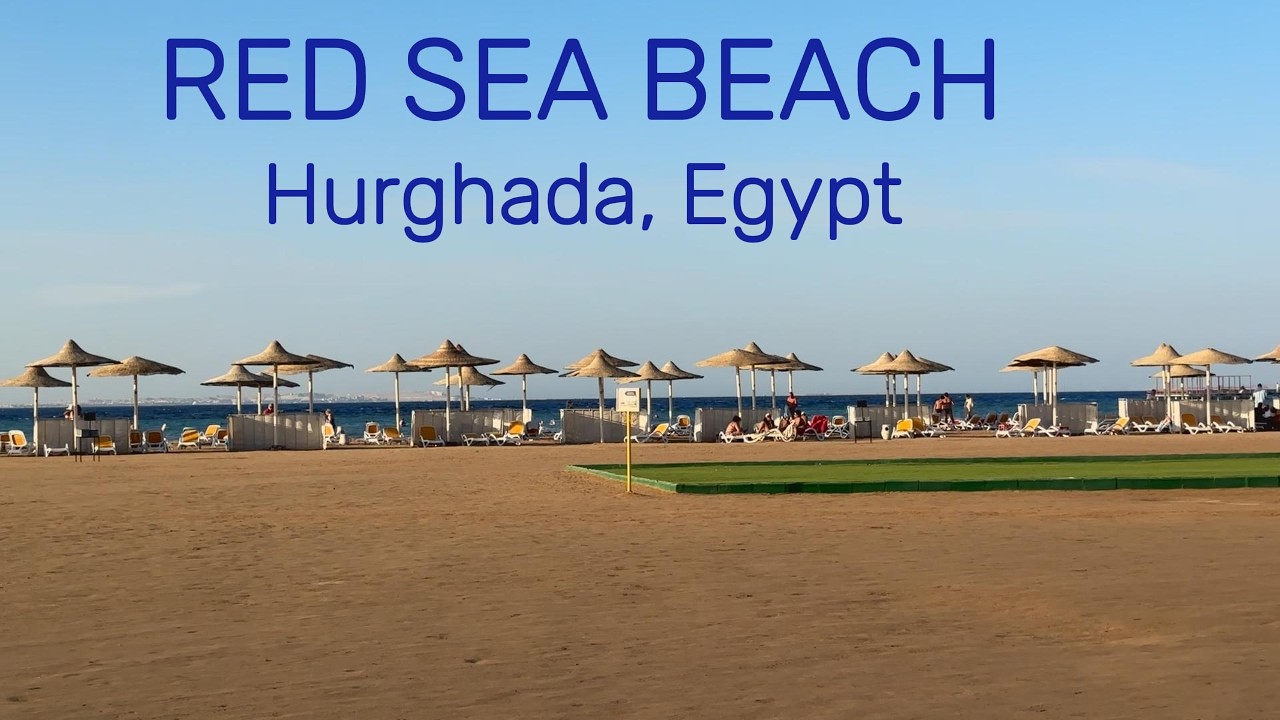 Exploring the Red Sea Coast in Hurghada 🇪🇬 | Stunning Beach Walk Experience 🌊#travel #summer #beach