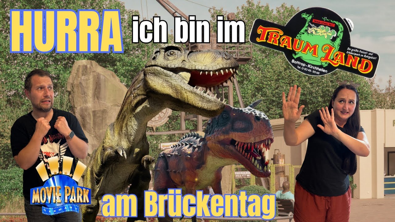 MOVIE PARK GERMANY ein BRÜCKENTAG mit DINOSAURIERN bei 30 Grad