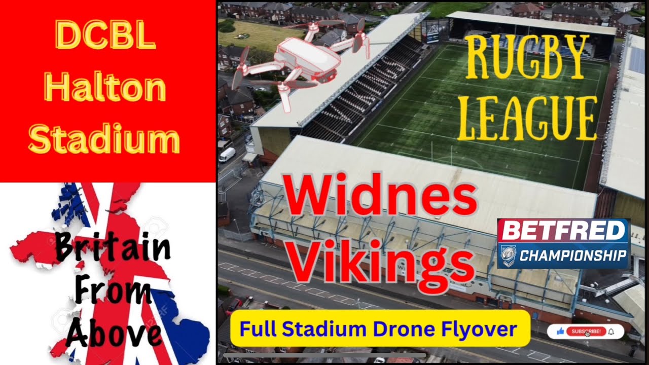 Drone flight over the DCBL Halton Stadium-Home of Widnes Vikings #dji #drone #stadium #rugby #widnes
