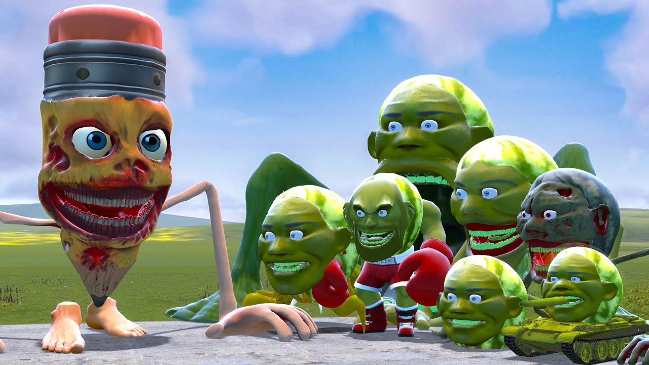 NIGHTMARE PAKRAHMATMAMAT TAPES VS ALL LIN GANG MELON ARMY In Garry's Mod!