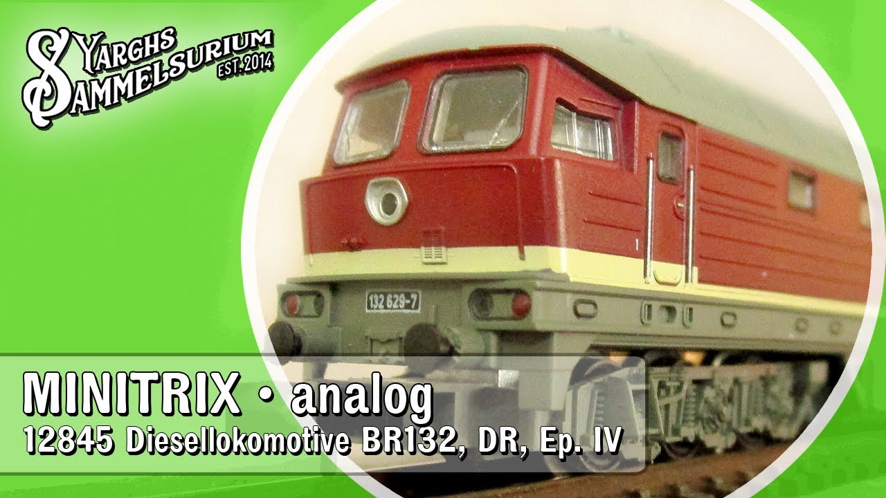 🚊 MINITRIX 12845 - Diesellok BR 132 der DR - Retrospektive Modellbahn Spur N