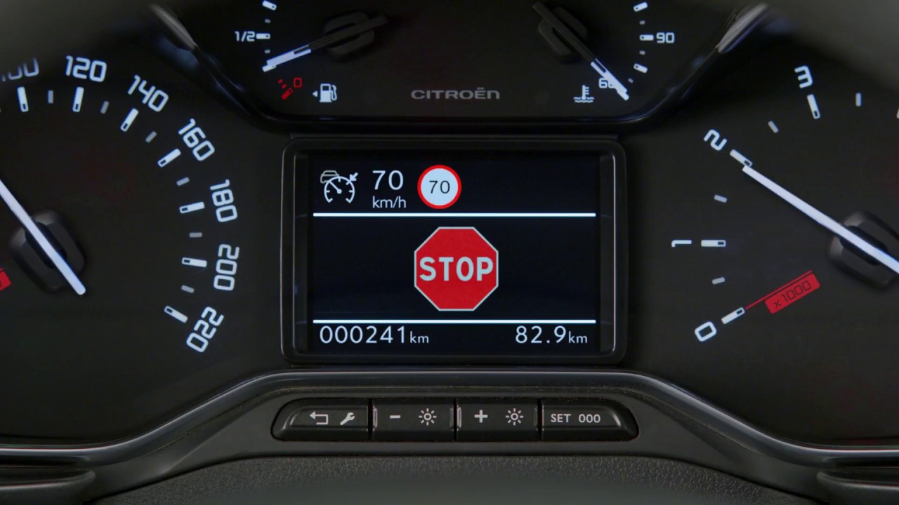Nový Citroën Berlingo - Systém rozpoznání dopravního značení s doporučenou rychlostí