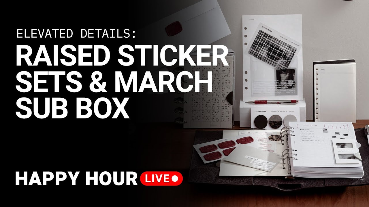 Elevated Details: Raised Sticker Sets & March Sub Box | Happy Hour