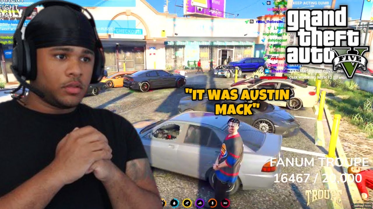 FANUM FINDS OUT BGM GETS AMBUSHED BY AUSTIN MACK 😳💥