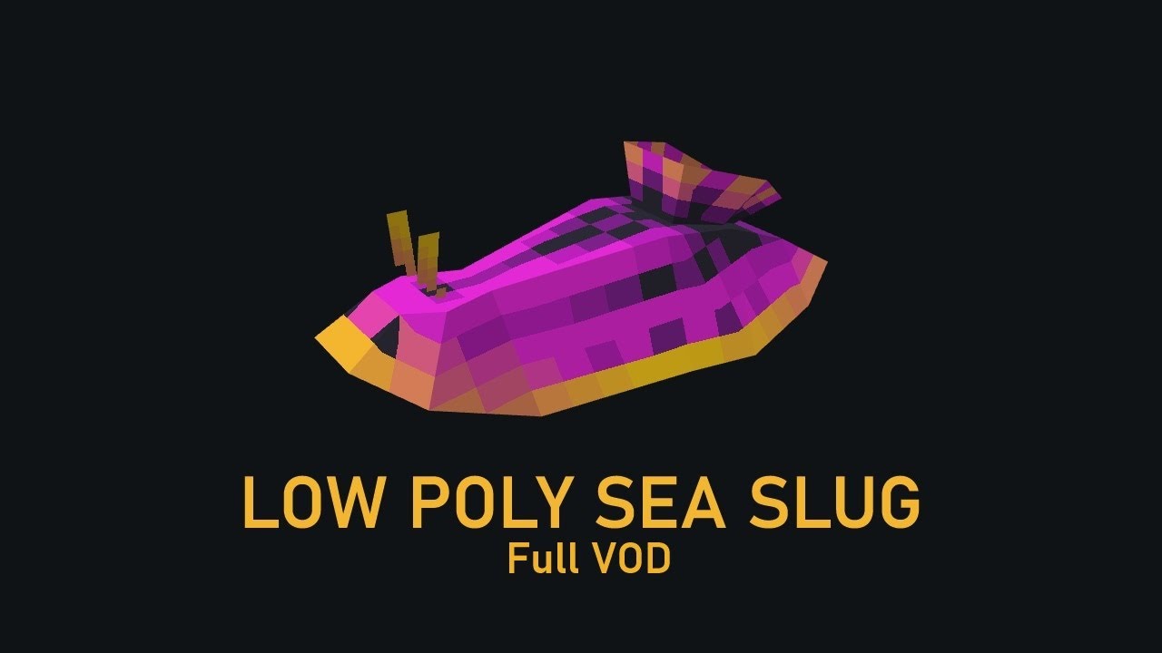 Low Poly Sea Slug in BlockBench (full VOD)