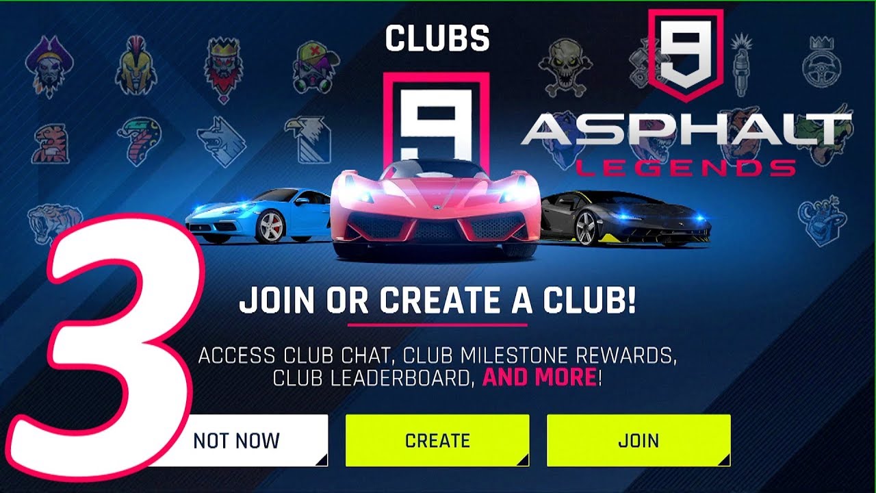 ASPHALT 9: LEGENDS WALKTHROUGH #3 - UNLOCKING CLUBS & LIMITED-TIME EVENTS (CAREER S2 1/3)
