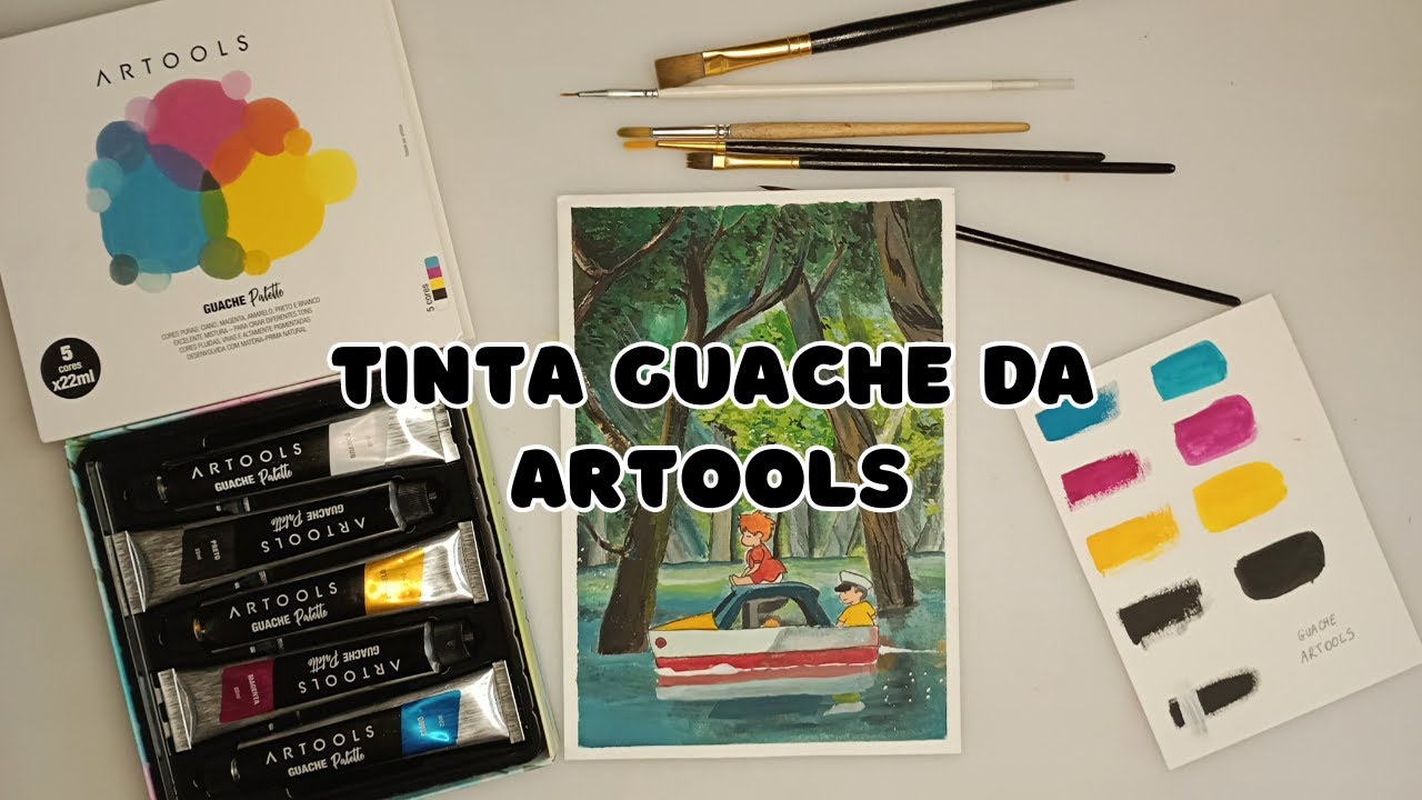 TESTEI A TINTA GUACHE DA ARTOOLS! É REALMENTE DIFERENTE DE GUACHE ESCOLAR? 😮
