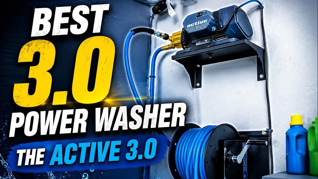 Installing my new Active 3.0 Power washer.  My new wall mounted pressure washer set up