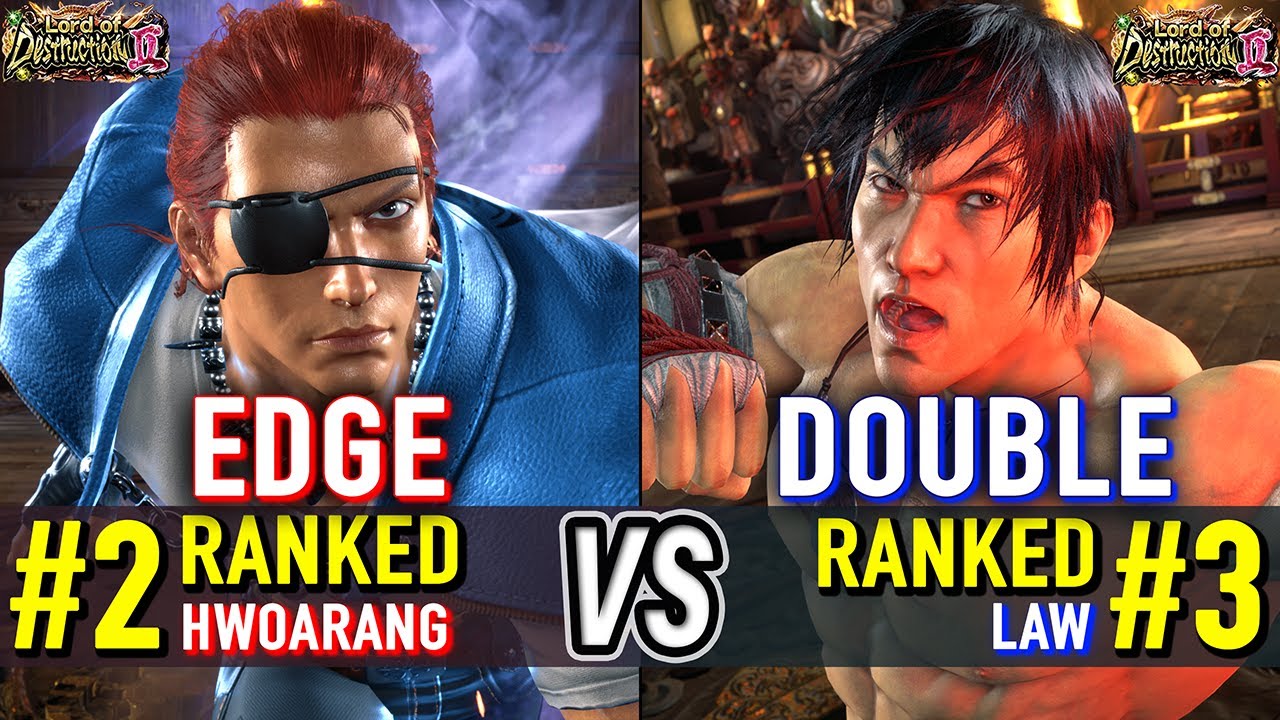 T8 🔥 EDGE (#2 Ranked Hwoarang) vs DOUBLE (#3 Ranked Law) 🔥 Tekken 8 High Level Gameplay