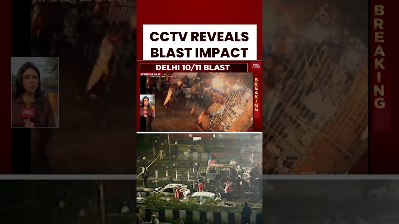 Delhi Blast: CCTV Shows Terrifying Moment of Explosion #delhiblastnews
