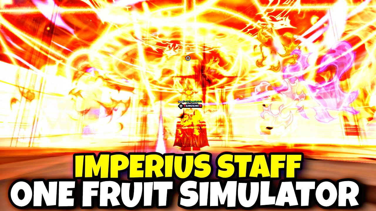 Imperius Staff Showcase And Location | One Fruit Simulator 