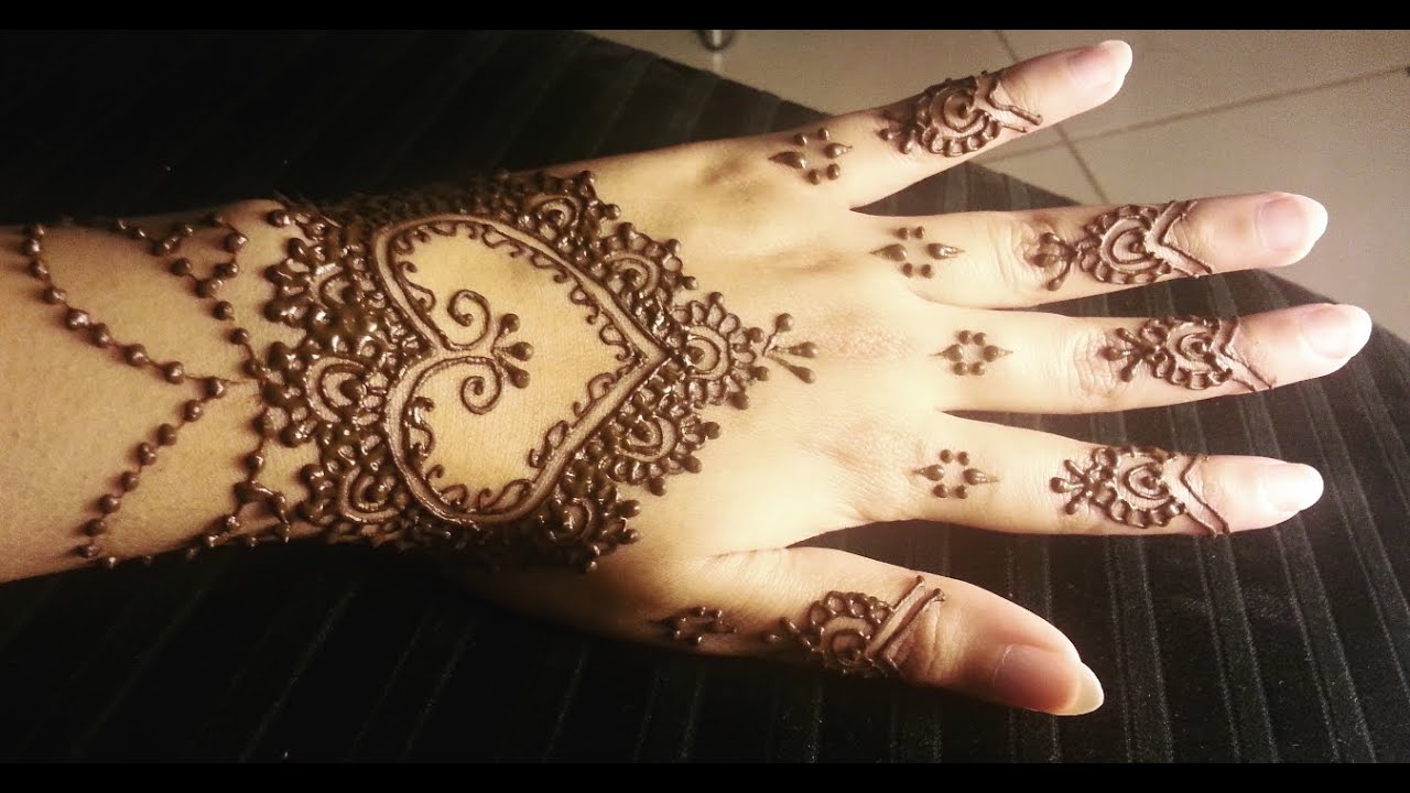 Pretty Heart Henna - Easy Hearts Shaped Mehendi Design