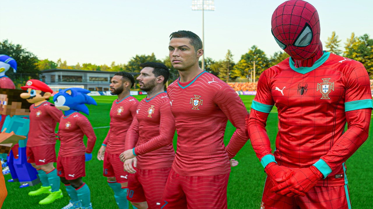 RONALDO,SPIDERMAN,RONALDO,SPIDERMAN,RONALDO,SPIDERMAN AND MESSI & HULK ... THE GOAT