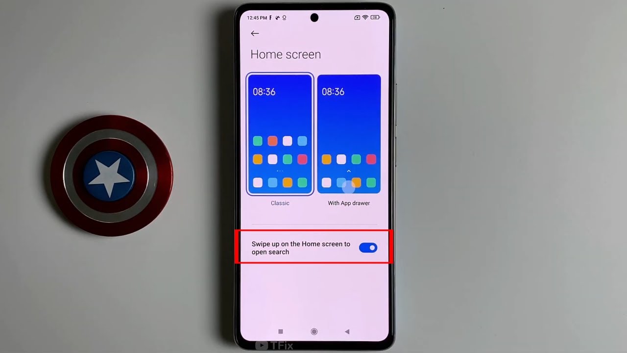 Swipe up on the Home screen to open search on Xiaomi 11T Android 11