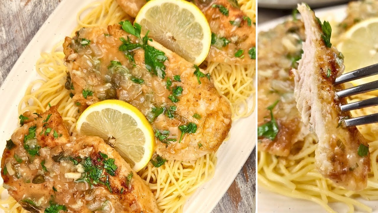 دجاج البيكاتا بصوص الليمون 🍋 Lemon Chicken Piccata