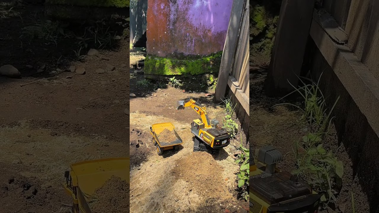 Aksi #010 mainan alat berat remot control, DOZER YG258-F, EXSA RC TOP18 CH, HD YG258-E. Pembutan jln