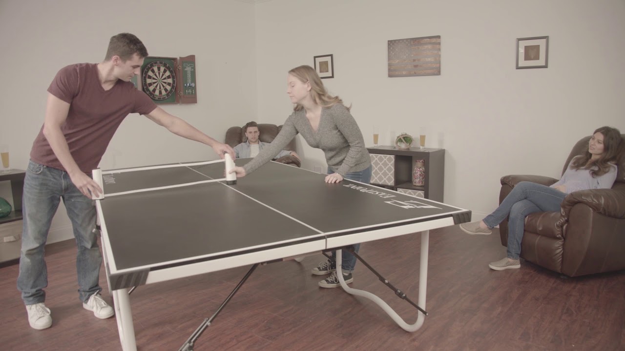 15mm Fold and Store Table Tennis Table - Black