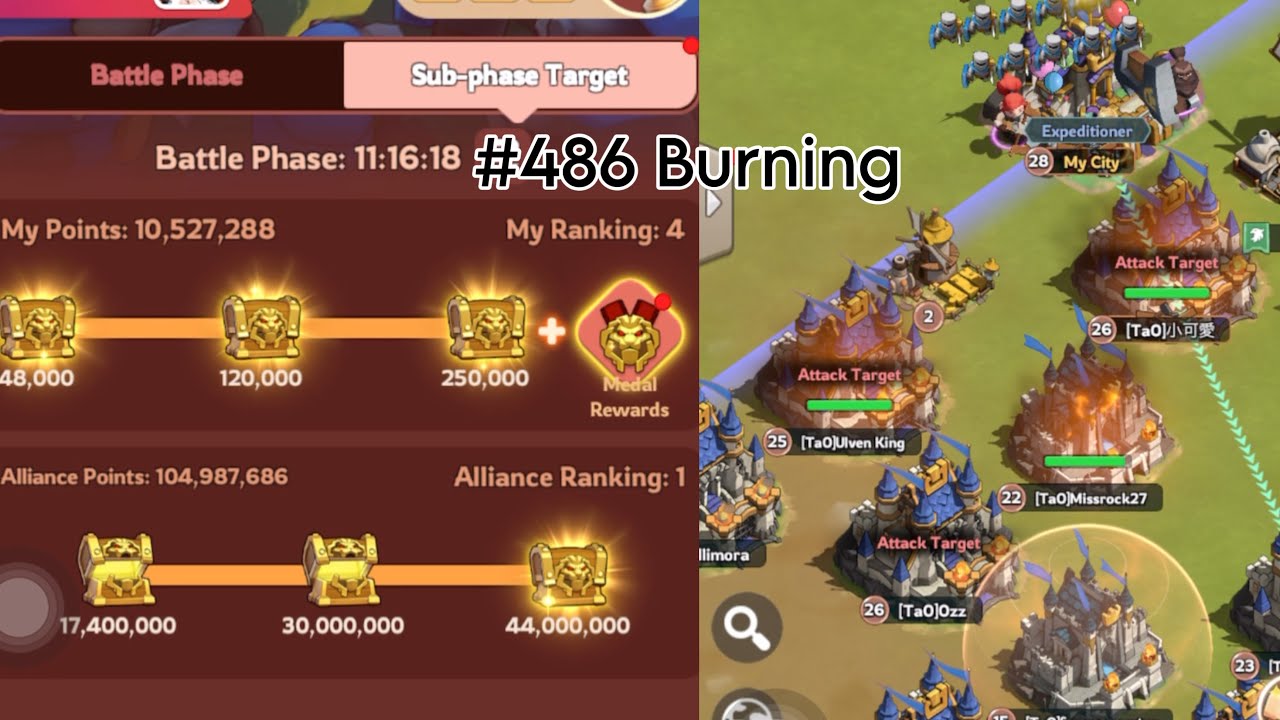 Kingshot 7 Mins burning Kingdom S-486 rank 3 KvK battle #kingshot #whiteoutsurvival 