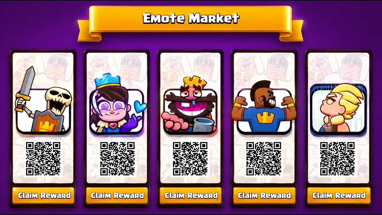 All Free Emotes Available in Clash Royale Right Now!!