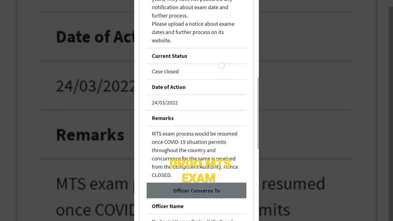 DRDO MTS 2019! EXAM DATE! #shorts #drdo