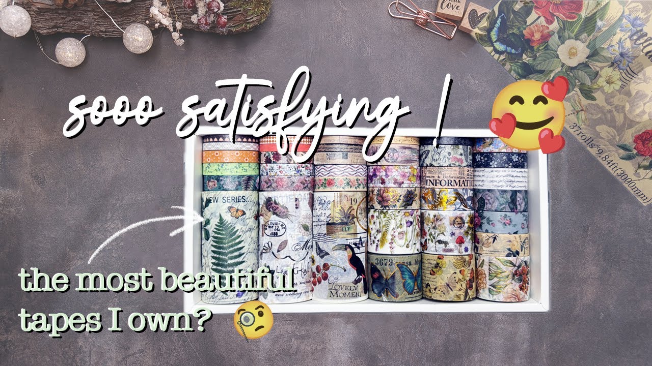 Unboxing beautiful Vintage Washi Tapes 🥀  |  Amazon Finds  |  for a romantic & aesthetic set up