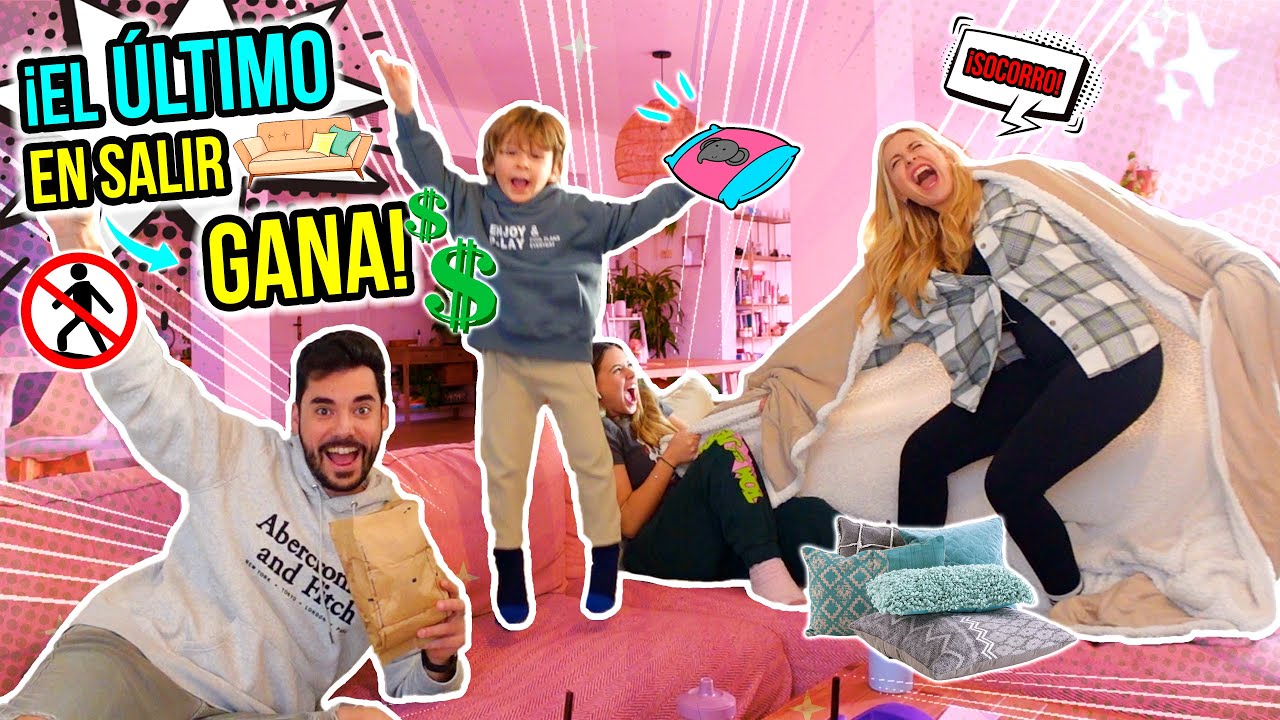 EL ÚLTIMO EN SALIR DEL SOFÁ GANA 🤑 RETO 24 HORAS | Familia Carameluchi