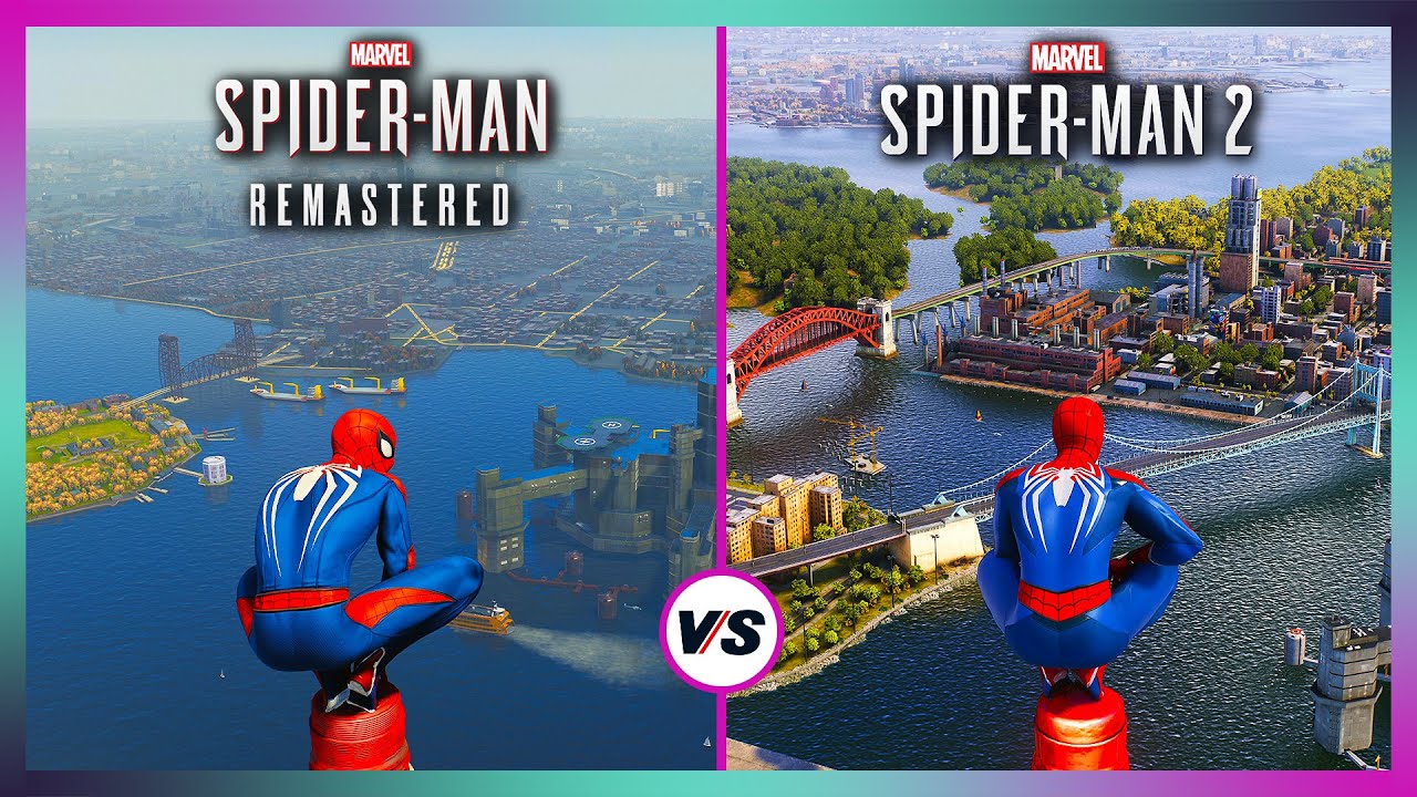 Spider-Man 2 vs Spider-Man Remastered - Ultimate Side By Side Comparison