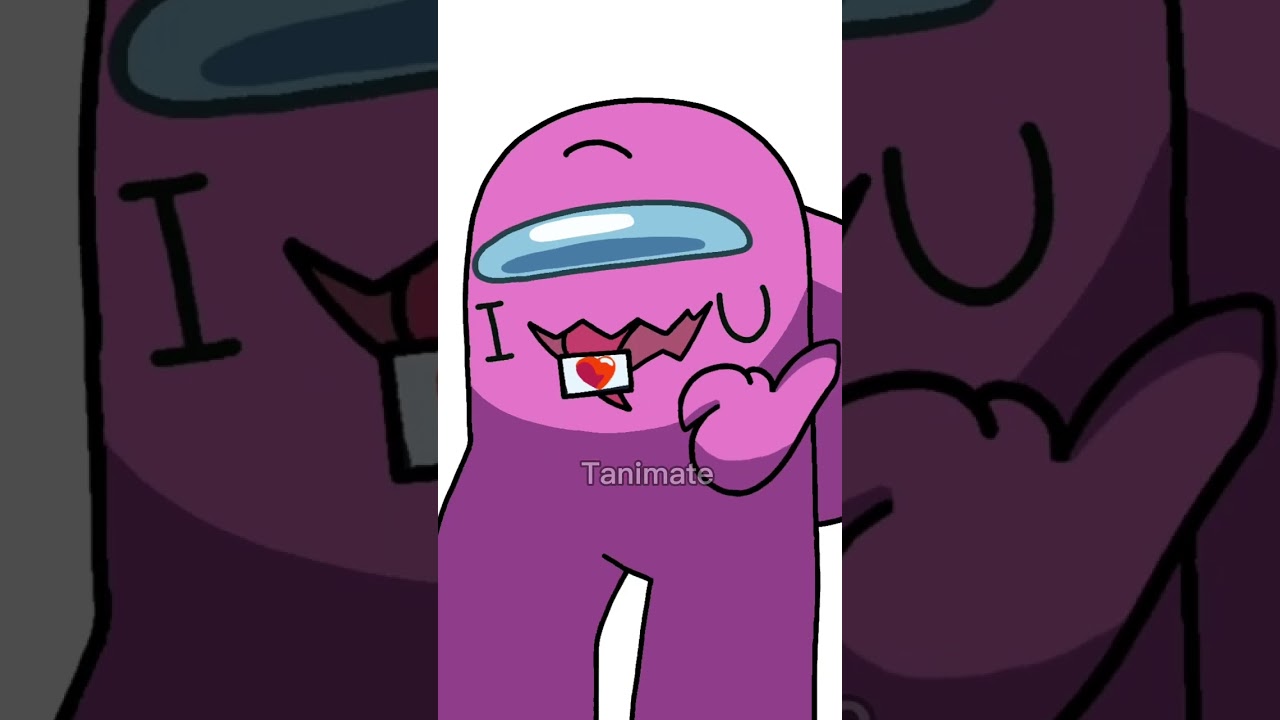 Among us Rodamrix || I ❤️/ LOVE YOU || Pink x Purple || #animation meme #amongus #rodamrix #tanimate