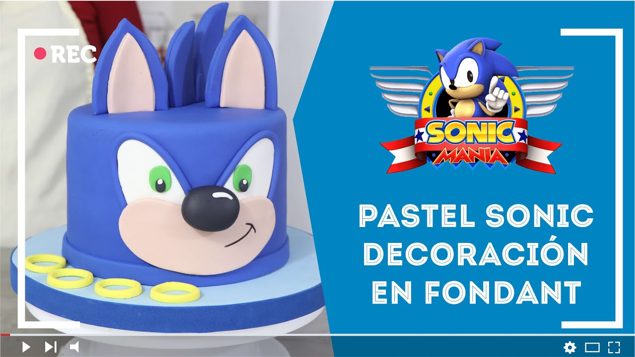Pastel de Sonic | Torta Sonic | Decoración en Fondant | Procedimiento completo
