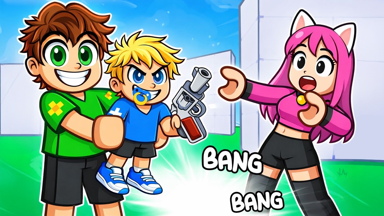 Imi *INVAT* FRATELE mai Mic sa JOACE RIVALS pe Roblox...