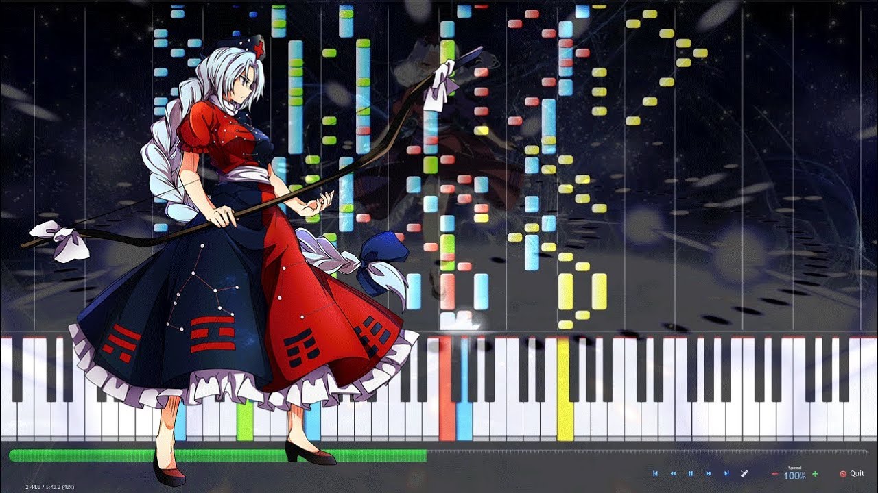 동방영야초-東方永夜抄[동방프로젝트] "천년환상향(千年幻想郷)～History of the Moon" [MIDI] (synthesia)