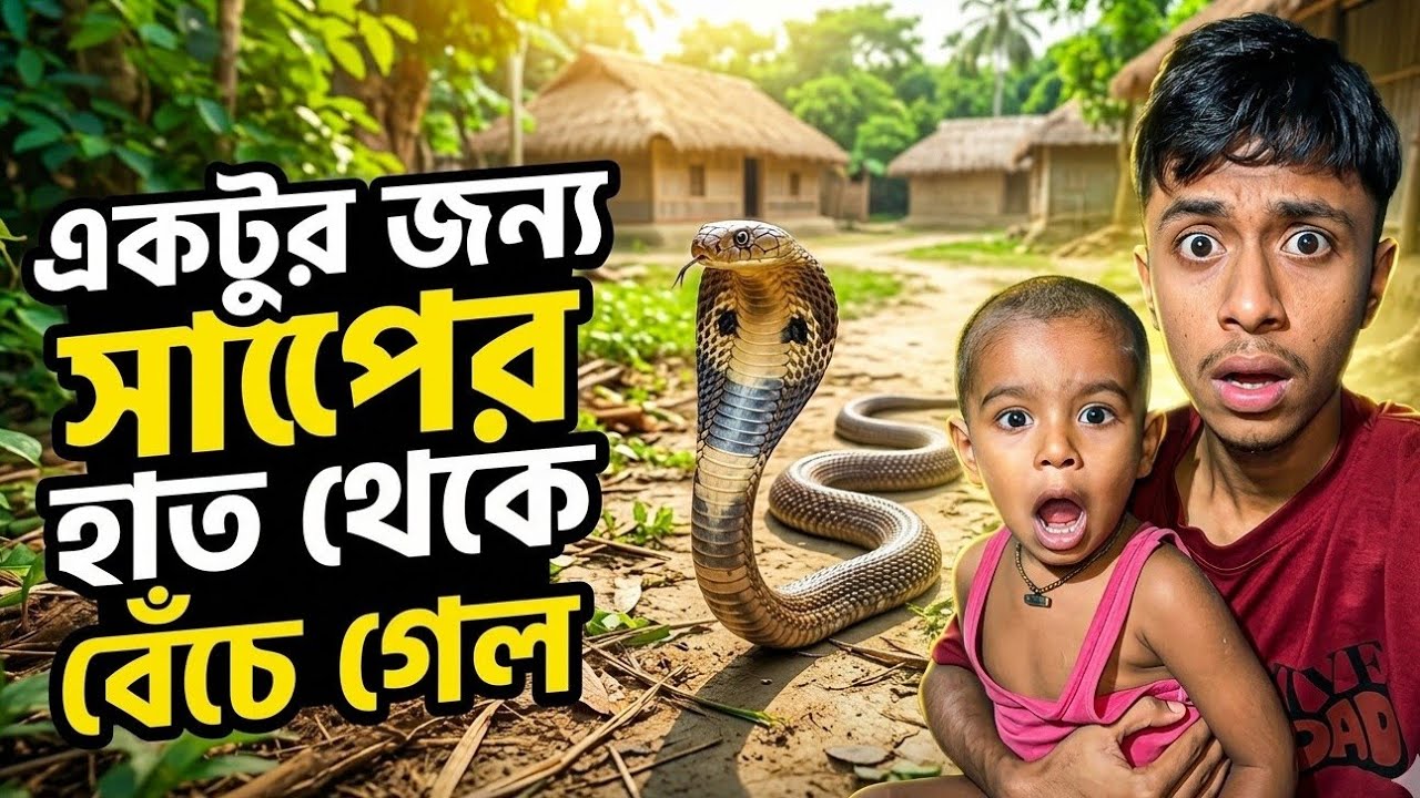 একটুর জন্য সাপের কামড় থেকে বেঁচে গেল ছোট ভাই! 😱 | Village Vlog