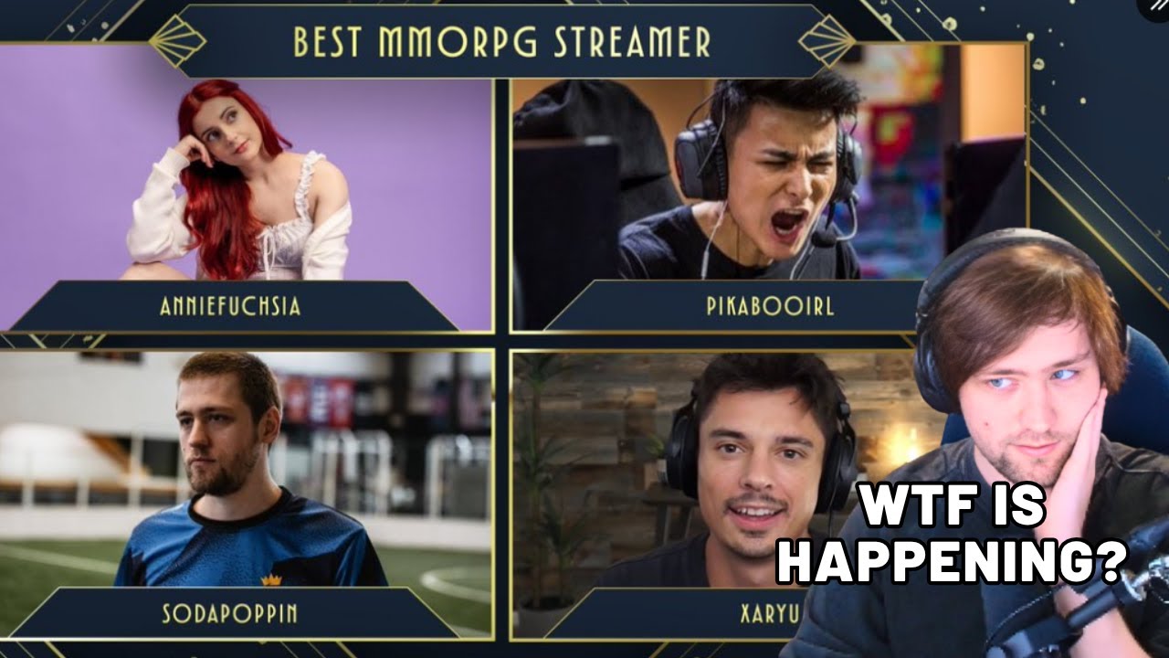 Sodapoppin узнал, что он номинирован на звание лучшего стримера MMORPG!