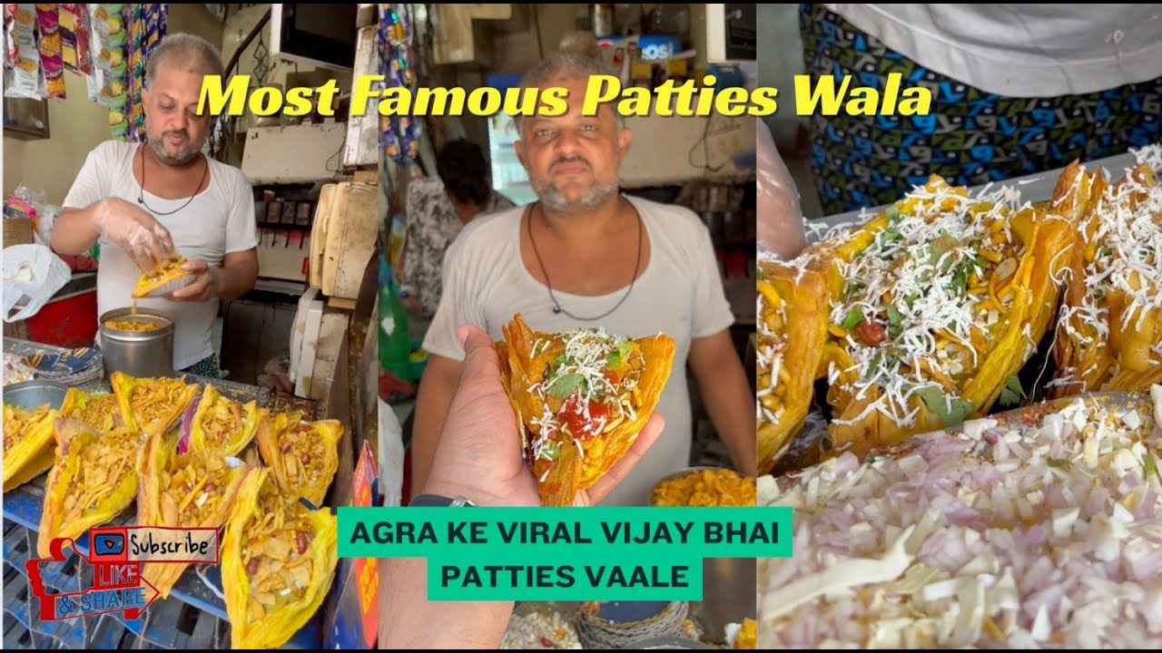 Agra ke Mashoor Vijay Bhai Patties..🤩 Must Visit place in Agra.😋