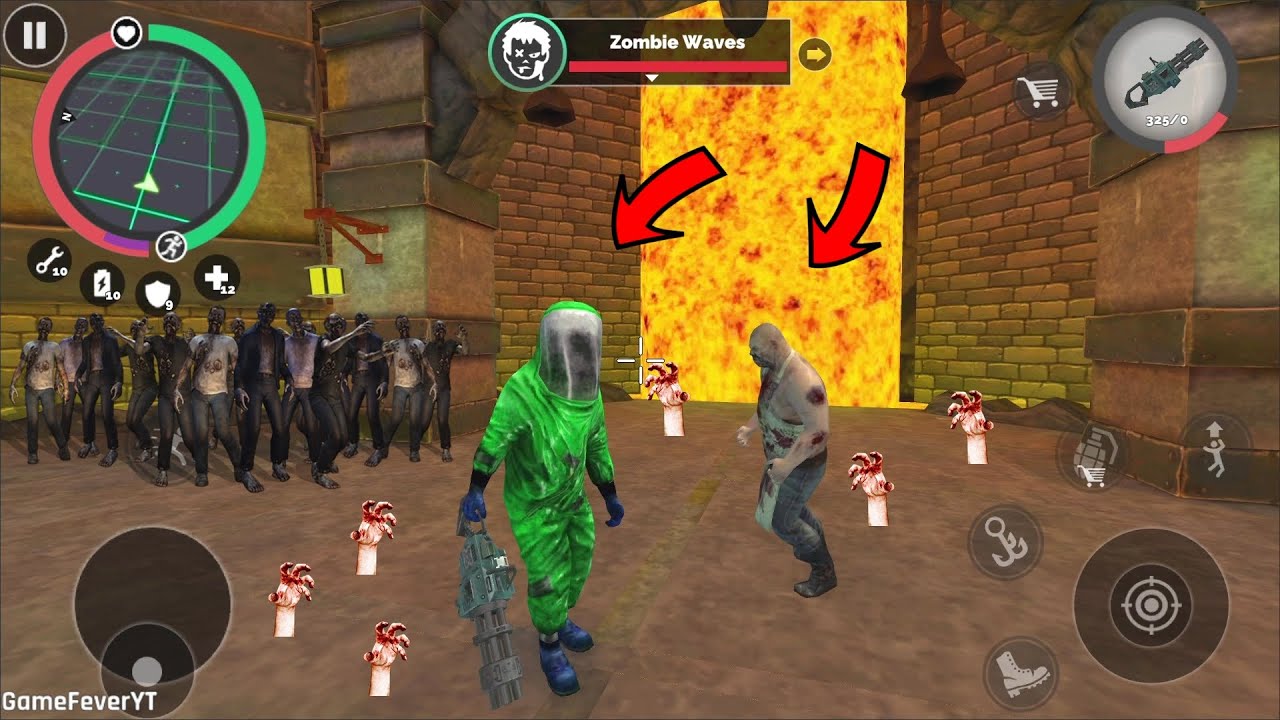 Vegas Crime Simulator 2 - (Green Zombie Suit save and fight hammer boss) finds zombie cave in tunnel