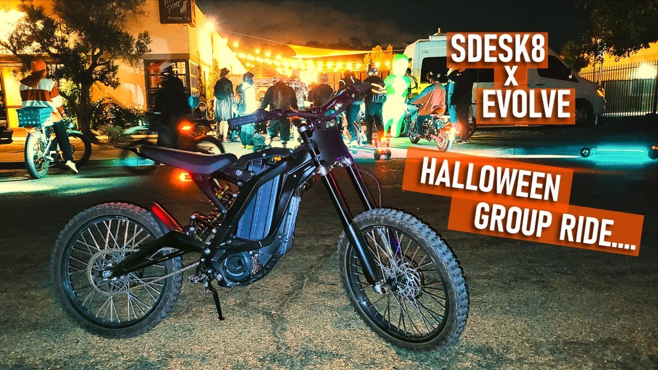 HALLOWEEN GROUP RIDE 2023 || SDESK8 X EVOLVE || Ebike