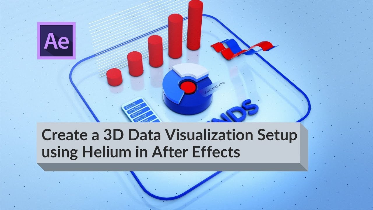 Create a 3D Data Visualization Setup using Helium in After Effects - Part 1