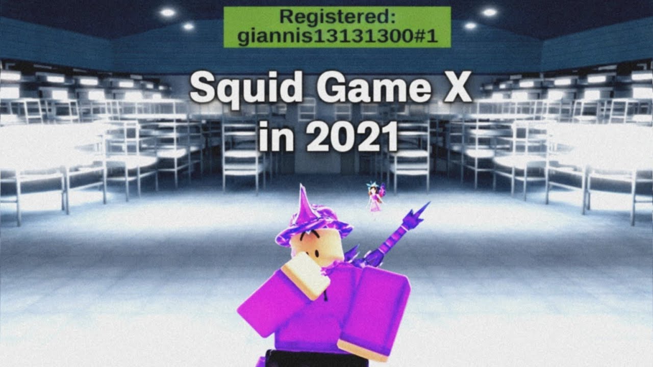 I played 2021 squid game x.(Roblox squid game x)