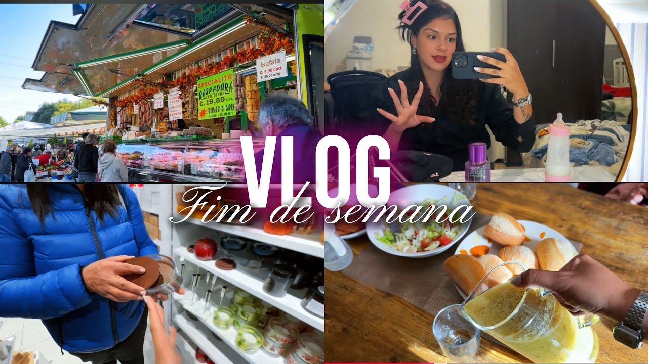 Vlog fim de semana✨ comprinhas na action,grwm,feira na Itália,skin care noturno🫶🏻🫧