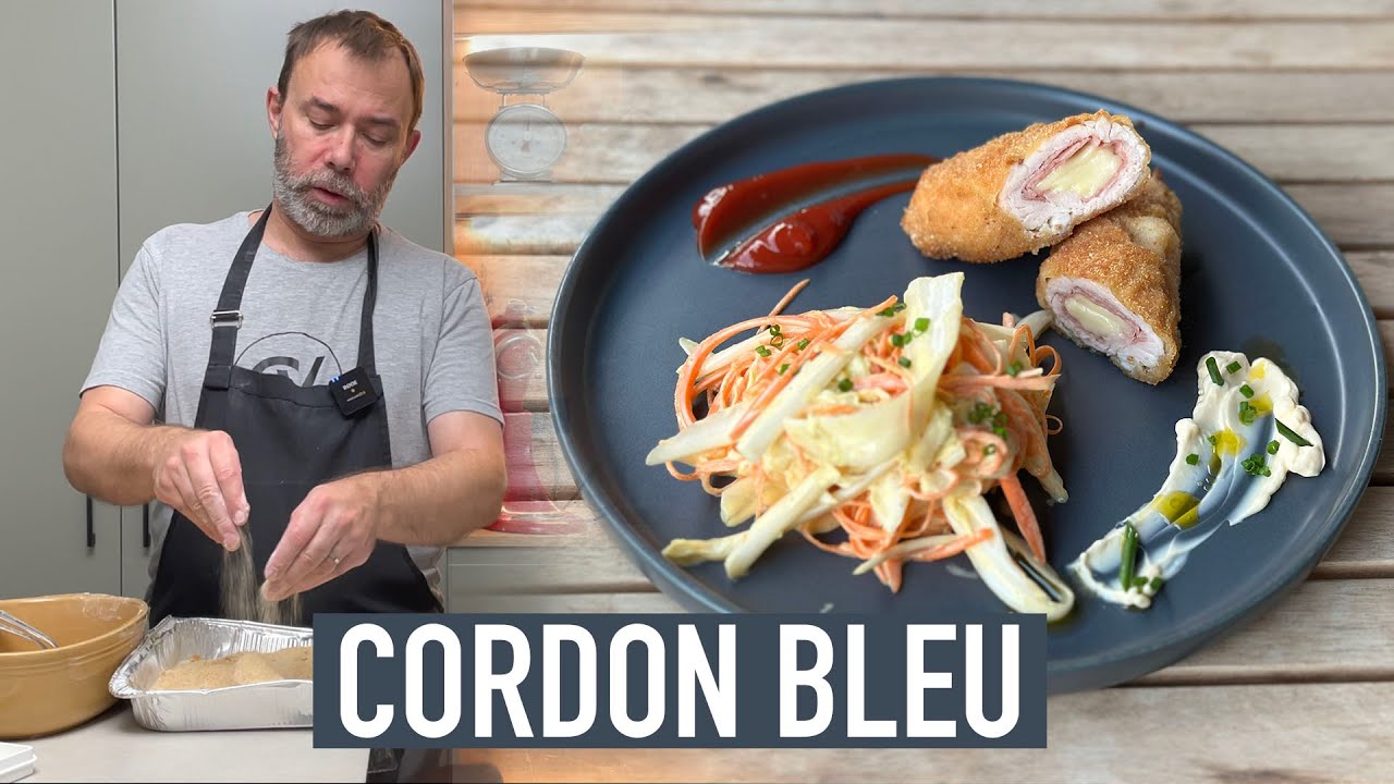 French Cordon Bleu Served with Fresh Coleslaw