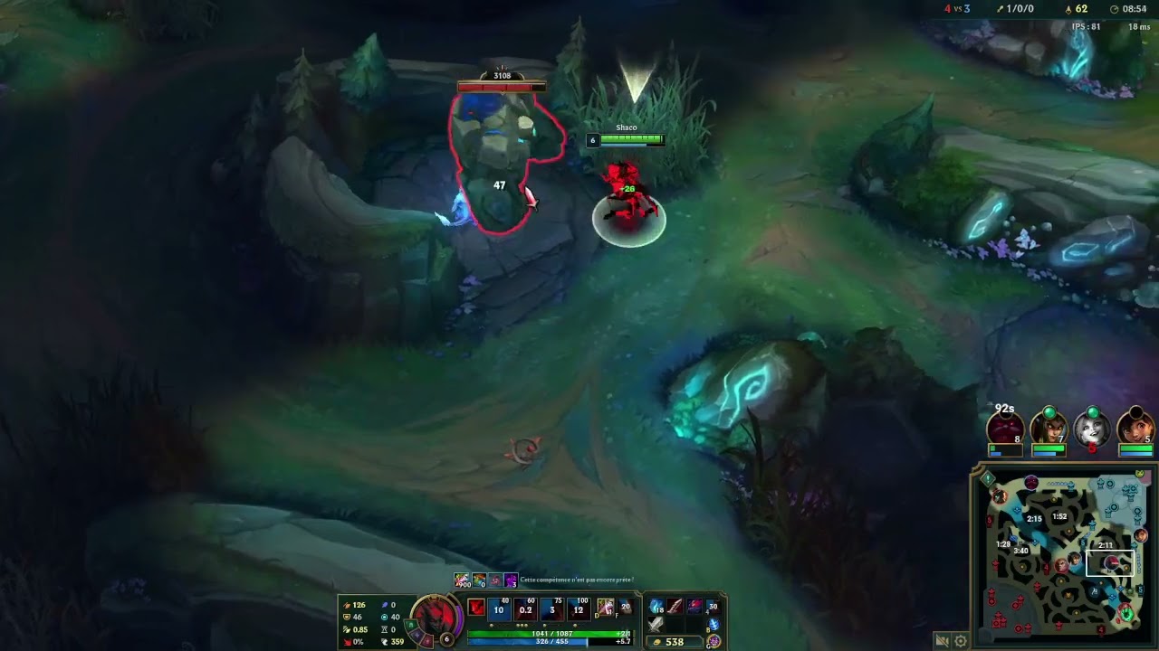 [SoloQ Platinum - Shaco vs Karthus] Counter jungle !