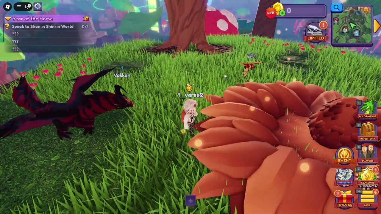 playing a dragon game on roblox