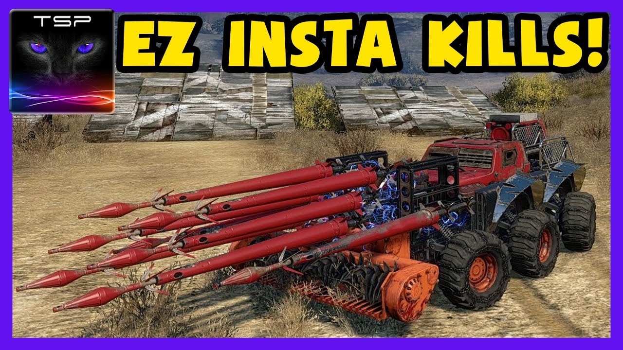 Crossout #66 - ULTIMATE INSTA KILL MELEE Build - 8x Lancelots + 1x Harvester - Coop Gameplay
