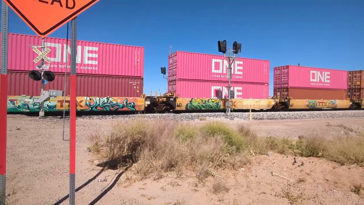 Railfanning Special (3/5/2026): UP 5781 Westbound Intermodal Train at Ralston Road (Maricopa, AZ)