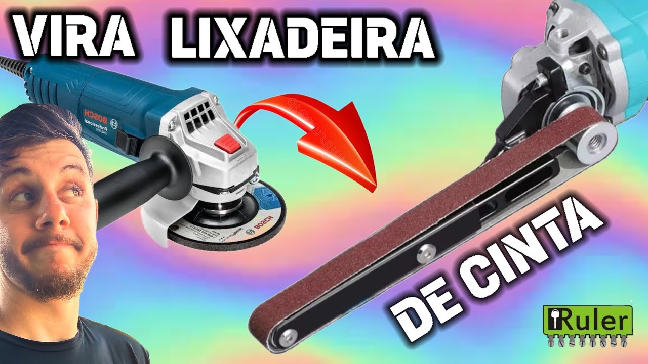 SUPORTE QUE TRANSFORMA ESMERILHADEIRA EM LIXADEIRA DE CINTA. #ferramentas