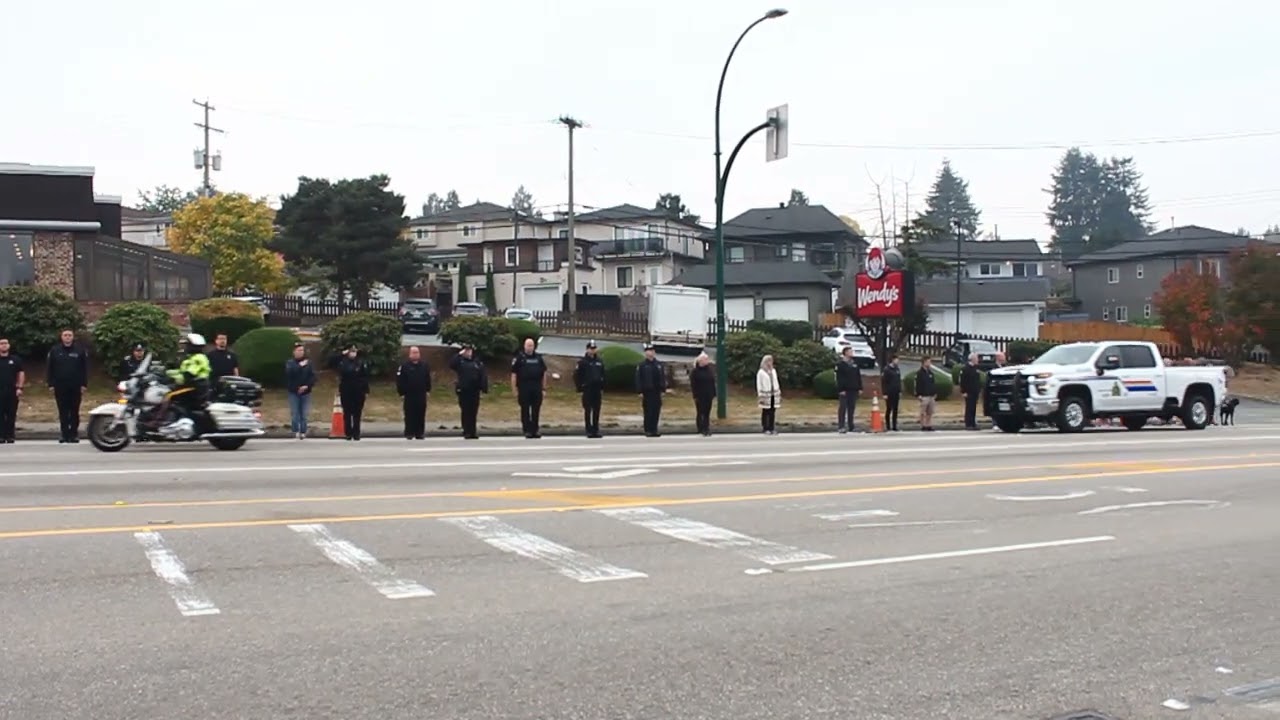 Cst. Shaelyn Yang [Burnaby RCMP] Motorcade Procession to Burnaby Hospital