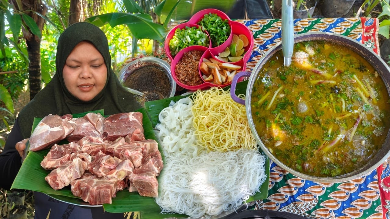 BIHUN SUP TULANG BEREMPAH RESEPI MAKSU TERSENDIRI|| BERSAMA SAMBAL KICAP PADU || MENU KHAS HARI RAYA